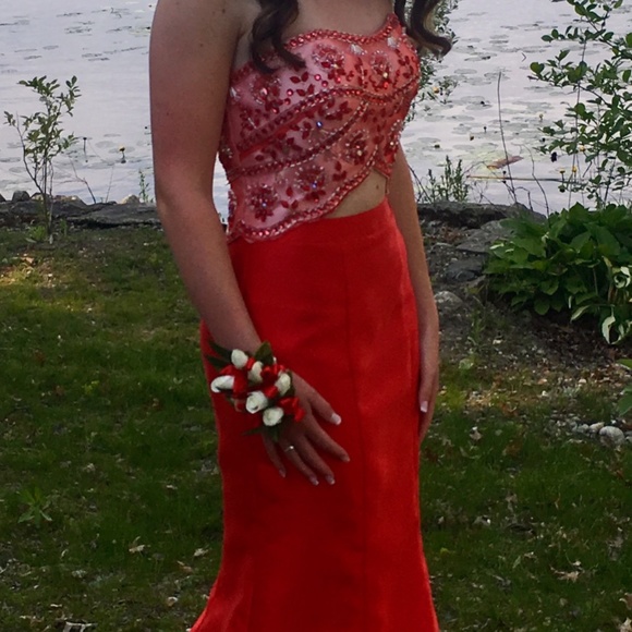 red prom dress size 4